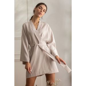 Béžové kimonové šaty K101 vyobraziť