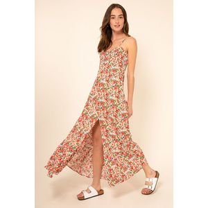 Viacfarebné kvetované maxi šaty Nonning vyobraziť