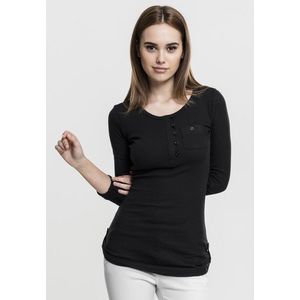 Urban Classics Ladies Long Rib Pocket Turnup Tee black - XL vyobraziť