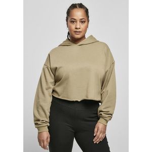 Urban Classics Ladies Oversized Cropped Hoody khaki - XL vyobraziť