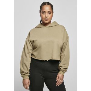 Urban Classics Ladies Oversized Cropped Hoody khaki - 3XL vyobraziť