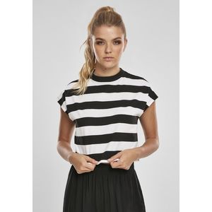 Urban Classics Ladies Stripe Short Tee black/white - XL vyobraziť