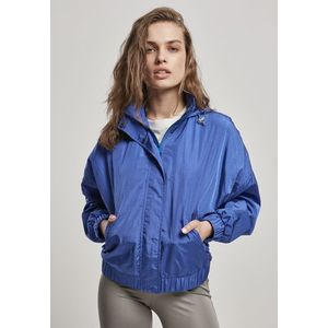 Urban Classics Ladies Oversized Shiny Crinkle Nylon Jacket sporty blue - L vyobraziť