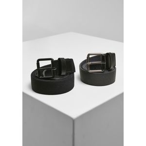 Urban Classics Stretch Basic Belt 2-Pack black/charcoal - L/XL vyobraziť