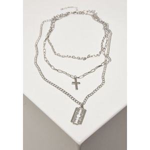 Urban Classics Razor Blade Necklace silver - One Size vyobraziť