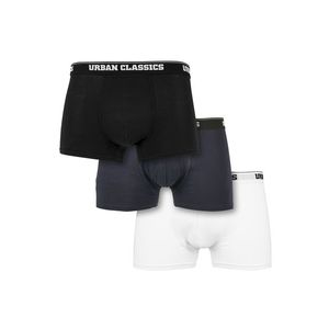 Urban Classics Organic Boxer Shorts 3-Pack minimal aop+white+navy - 3XL vyobraziť