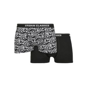 Urban Classics Organic Boxer Shorts 2-Pack detail aop+black - 3XL vyobraziť