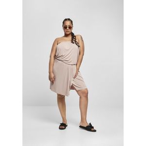 Urban Classics Ladies Viscose Short Bandeau Dress duskrose - 3XL vyobraziť