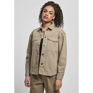 Urban Classics Ladies Oversized Shirt Jacket khaki - 3XL vyobraziť