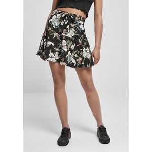 Urban Classics Ladies Viscose Mini Skirt black tropical - 3XL vyobraziť
