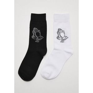 Mister Tee Pray Hands Socks 2-Pack black/white - 43-46 vyobraziť