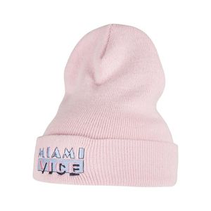 Urban Classics Merchcode Miami Vice Logo Beanie baby pink - One Size vyobraziť