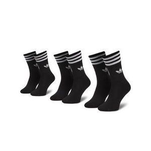 adidas Súprava 3 párov vysokých ponožiek unisex Solid Crew Sock S21490 Čierna vyobraziť