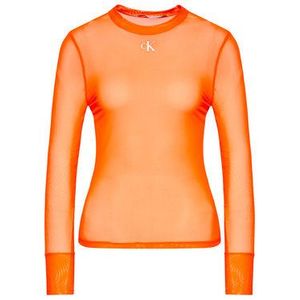 Calvin Klein Jeans Blúzka J20J216100 Oranžová Slim Fit vyobraziť