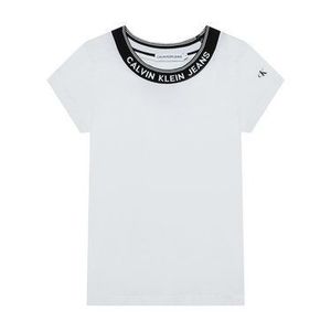 Calvin Klein Jeans Tričko Logo Collar IG0IG01012 Biela Slim Fit vyobraziť