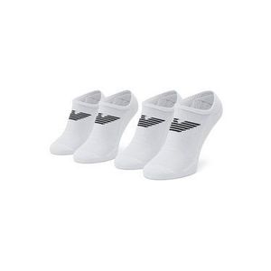 Emporio Armani Súprava 2 párov krátkych pánskych ponožiek 306228 1P300 00010 Biela vyobraziť