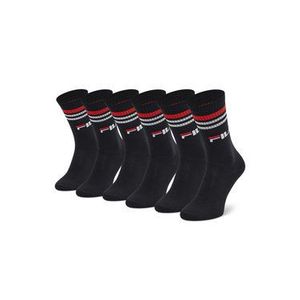 Fila Súprava 3 párov vysokých ponožiek unisex Calze F9090 Čierna vyobraziť