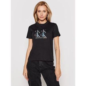 Calvin Klein Jeans Tričko J20J215637 Čierna Regular Fit vyobraziť