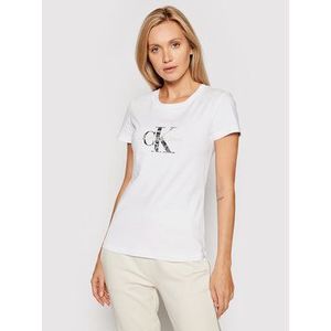 Calvin Klein Jeans Tričko J20J216250 Biela Regular Fit vyobraziť