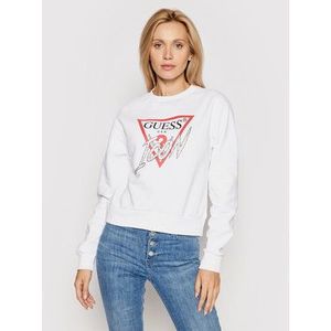 Guess Mikina Icon W1YQ0C K68I0 Biela Regular Fit vyobraziť