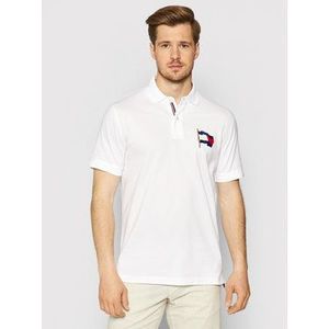 Tommy Hilfiger Polokošeľa 1985 Wavy Flag MW0MW17784 Biela Regular Fit vyobraziť