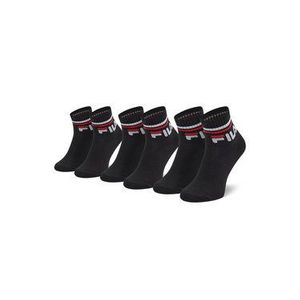 Fila Súprava 3 párov vysokých detských ponožiek Calza Quarter F8338 Čierna vyobraziť