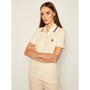 Tory Burch Polokošeľa Ruffle 73416 Béžová Regular Fit vyobraziť