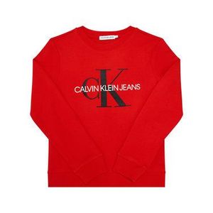 Calvin Klein Jeans Mikina Unisex Monogram Logo IU0IU00069 Červená Regular Fit vyobraziť