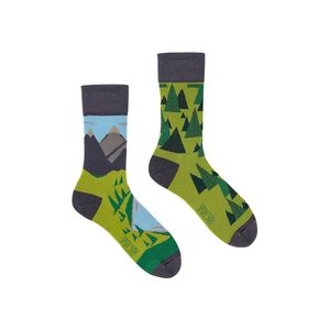 Sivo-zelené ponožky Spox Sox Over the hills vyobraziť