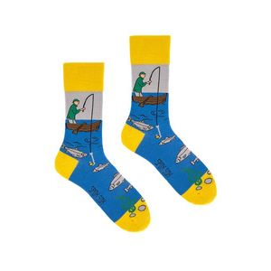 Sivo-modré ponožky Fishing Socks vyobraziť