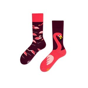 Bordovo-fuchsiové ponožky Pink Flamingo vyobraziť