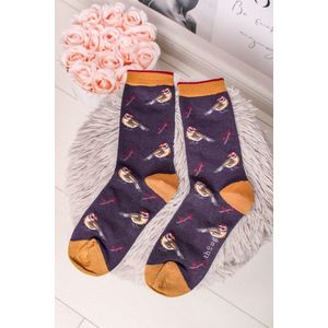 Fialové ponožky British Birds Socks vyobraziť
