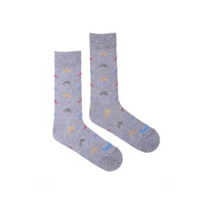 Sivé vzorované ponožky Cyklista šedý vyobraziť