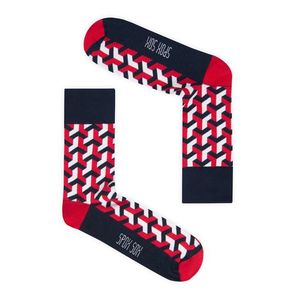 Unisex červeno-modré ponožky Spox Sox 3D vyobraziť