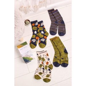Viacfarebné ponožky v darčekovej krabičke Sybil Sock Box - štvorbalenie vyobraziť