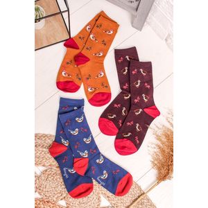 Viacfarebné ponožky Felice Bamboo British Birds Socks Pack - trojbalenie vyobraziť