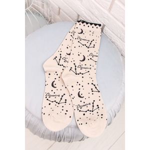 Béžové vzorované ponožky Aquarius Bamboo Zodiac Star Sign Socks vyobraziť