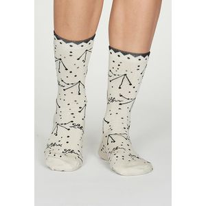 Béžové vzorované ponožky Libra Bamboo Zodiac Star Sign Socks vyobraziť