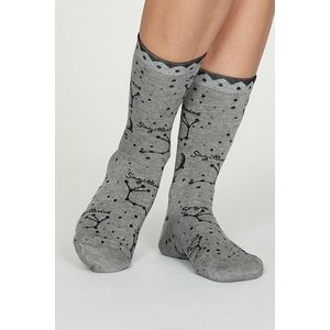 Sivé vzorované ponožky Sagittarius Bamboo Zodiac Star Sign Socks vyobraziť
