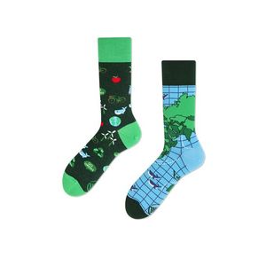 Zeleno-modré ponožky Save The Planet vyobraziť