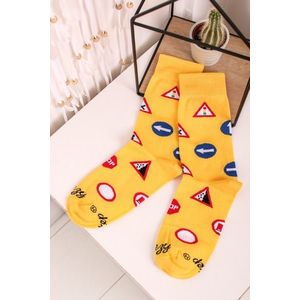 Žlté vzorované ponožky Značky vyobraziť