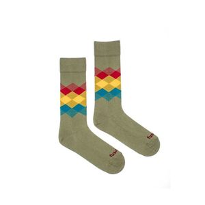 Zelené vzorované ponožky Kosoštvorec les vyobraziť