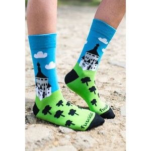 Modro-zelené vzorované ponožky Štiavnica Nový Zámok vyobraziť