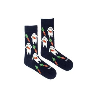 Tmavomodré vzorované ponožky Zajac vyobraziť