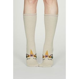 Béžové vzorované ponožky Rebecca Fuzzy Socks vyobraziť