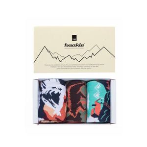 Viacfarebné ponožky v darčekovej krabičke The Fusakle - trojbalenie vyobraziť