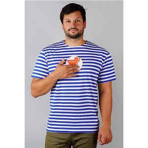 Pánske modro-biele pískacie tričko Pelikán vyobraziť