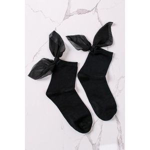 Čierne ponožky s mašľou M22 vyobraziť