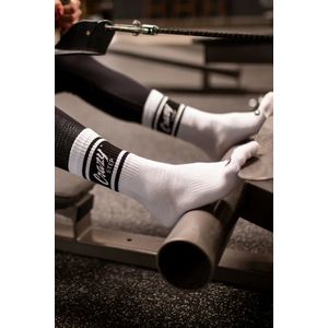 Čierno-biele vysoké športové ponožky Crazystep vyobraziť