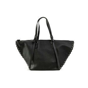Black eco-leather bag with studs vyobraziť